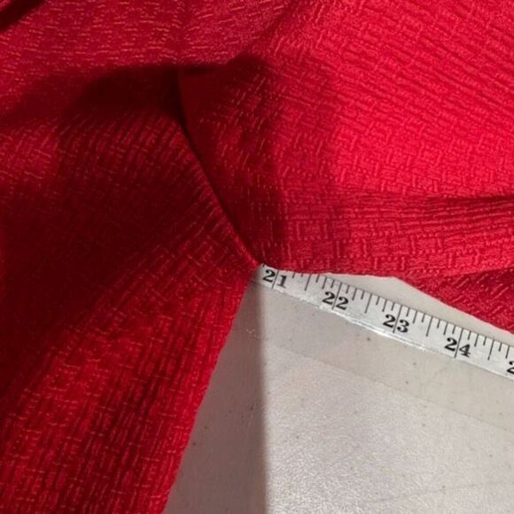 Talbots Women's Petite Notch Lapel Double Breasted Red Blazer Jacket Size 14P‎ - Picture 9 of 11